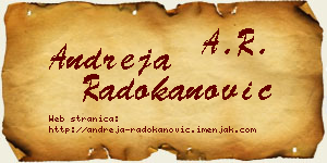 Andreja Radokanović vizit kartica